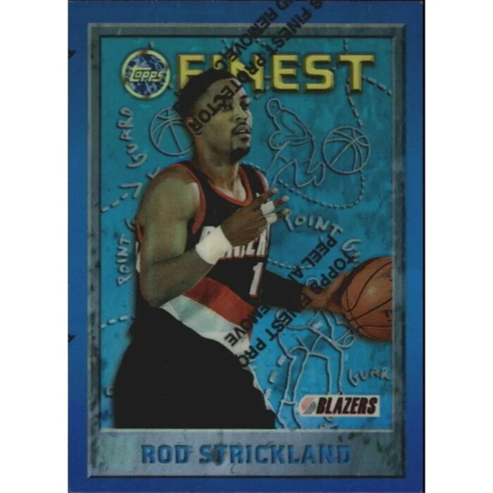 1995-96 Finest Refractors Trail Blazers Basketball Card #226 Rod Strickland
